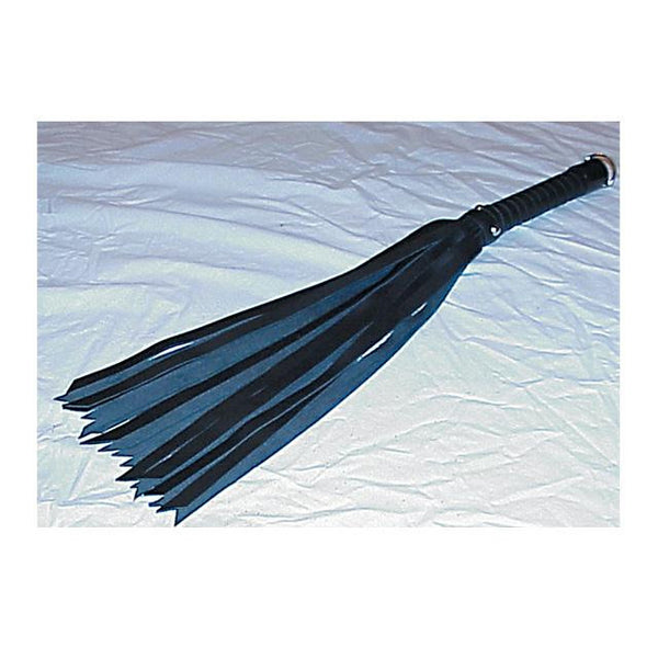 24 Inch Classic Cat Black Leather Fringe