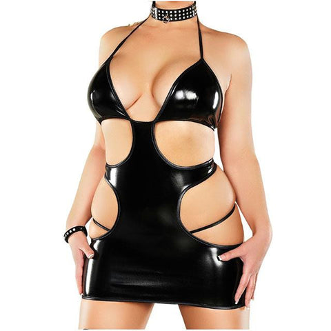 Cut Out Mini Dress G-Set (L-Xl-Black)