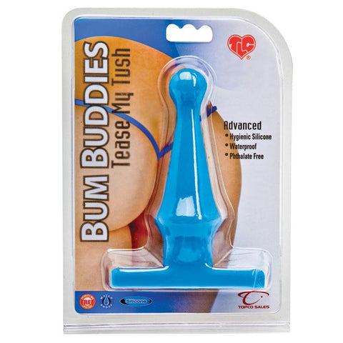 Adam & Eve Bum Buddies Large Silicone Plug (Blue)