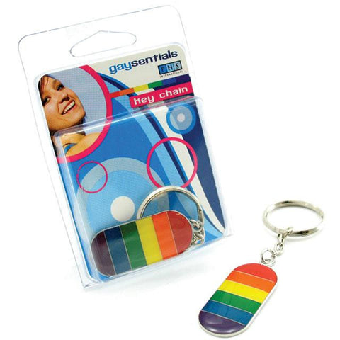 Gaysentials Metal Rainbow Flag Key Chain