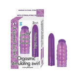 3 Speed Waterproof Bullet With Orgasmic Stimulator Swirl (Purple), Vibrators and Massagers, Nasstoys, Tickle Toys INC