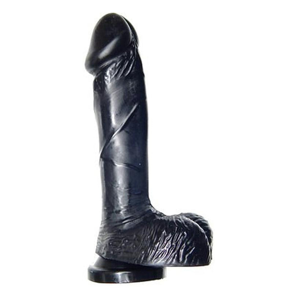 SI 10In Thick Cock w/Balls, Vibrating Egg & Suction Cup Black