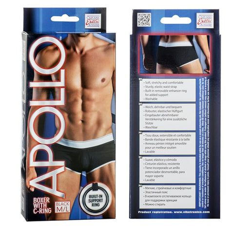Apollo Boxer with C-Ring - Black M-L