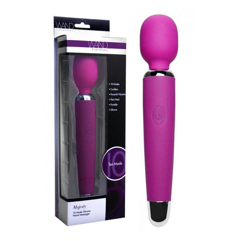 Wand Essentials Majesty 10 Mode Silicone Wand (Pink)