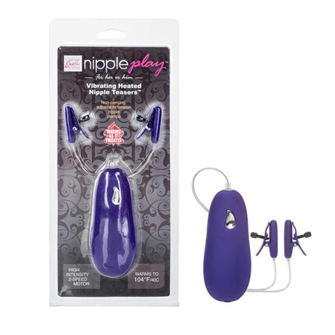 Nipple Pay Vibrating Heated Nipple Teasers - Purple
