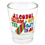 Alcohol Brings Out The Gay In Me Shot Glass 3pk
