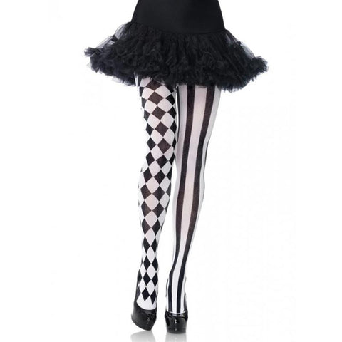 Harlequin Pantyhose O/S Black/White