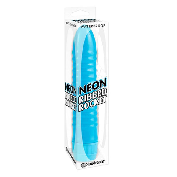 Neon Ribbed Rocket Blue