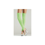 Acrylic Thigh High Leg Warmer Green O/S