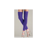 Acrylic Thigh High Leg Warmer Purple O/S