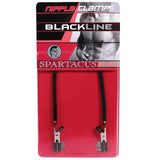 Spartacus Blackline Nipple Clamps With Leather Cord