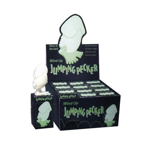 Wind Up Glow In The Dark Jumping Pecker (Display of 12)