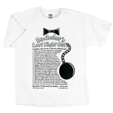 Bachelor's Last NIght Out! Checklist T-Shirt