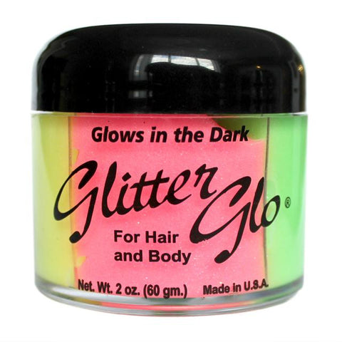 Glitter Glo Glow in the Dark Body Glitter 2oz (Yellow, Fuschia, Blue, Lime)
