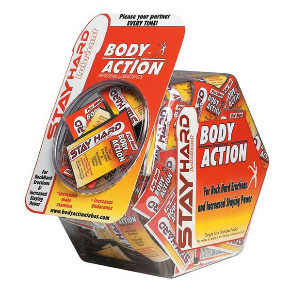 Body Action Stay Hard Display Bowl (250-3cc Pillow Paks)