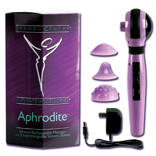 Dr. Laura Berman ® - Aphrodite™ Infrared Rechargeable Massager with 3 Interchangeable Silicone Sleev