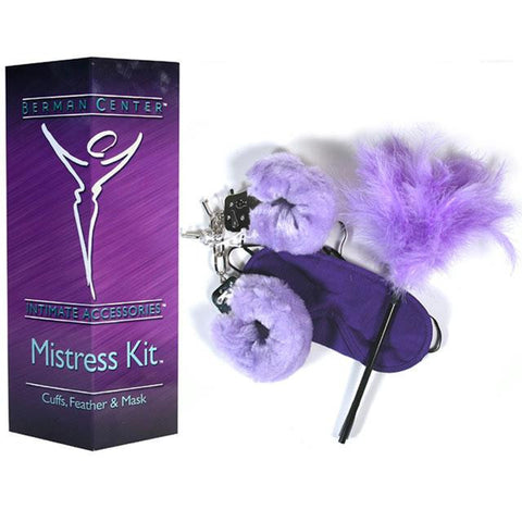 Dr. Laura Berman ® - Mistress Kit™ Cuffs, Tickler and Mask
