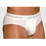 Justus Boyz Sport Hip Brief Underwear (White-Medium)