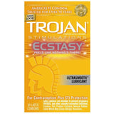 Trojan Ecstasy Ultra Ribbed Condoms with UltraSmooth Lubricant