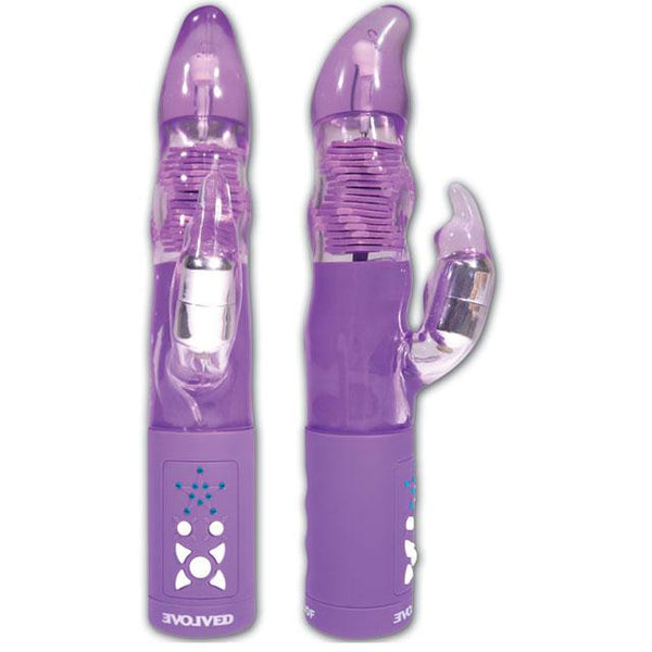 Fetish Fantasy For Him or Her Vibrating Hollow Strap-On Purple