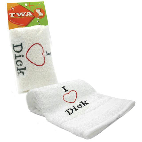 Towels With Attitude - I Heart Dick