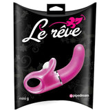 Swirly Bunny 7in. Multispeed Waterproof Clit Stimulating Vibrator (Pink)