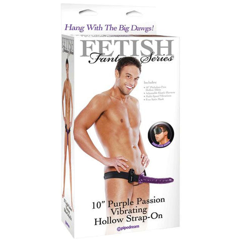 Fetish Fantasy Purple Passion Vibrating Hollow Strap-On