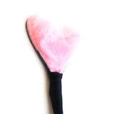 Fluffy Heart Crop (Leather-Pink)