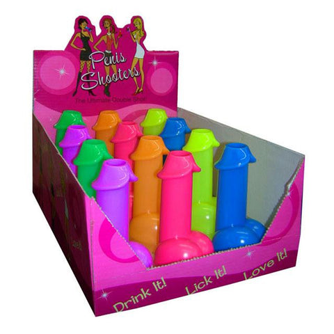 Penis Shooters Display of 12 (Neon)