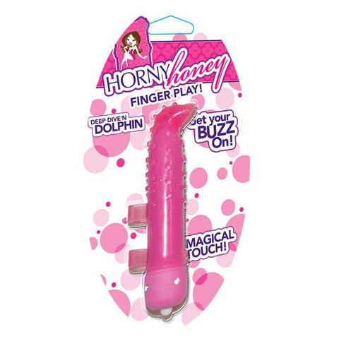 Horny Honey Finger Play Dolphin (Pink/Clear)