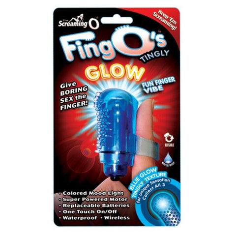 Screaming O FingO Glow Tingly (Blue) Box of 6