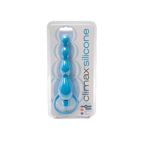 Climax Silicone Vibrating Bum Beads (Blue)