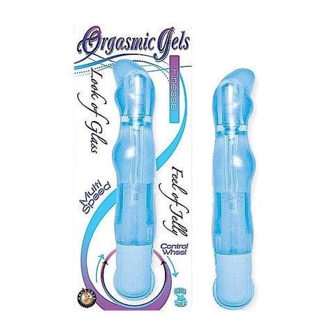 Orgasmic Gels Finesse 6in. Multispeed Waterproof G Spot Vibe (Blue)
