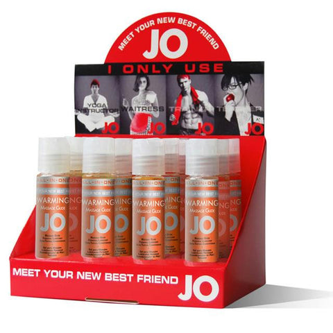 JO Massage Glide Warming 1oz (Display of 12)