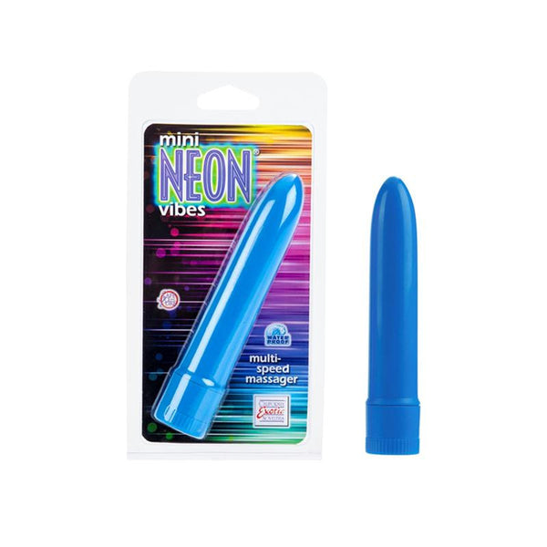 Mini Neon Multi Speed Vibrator Blue
