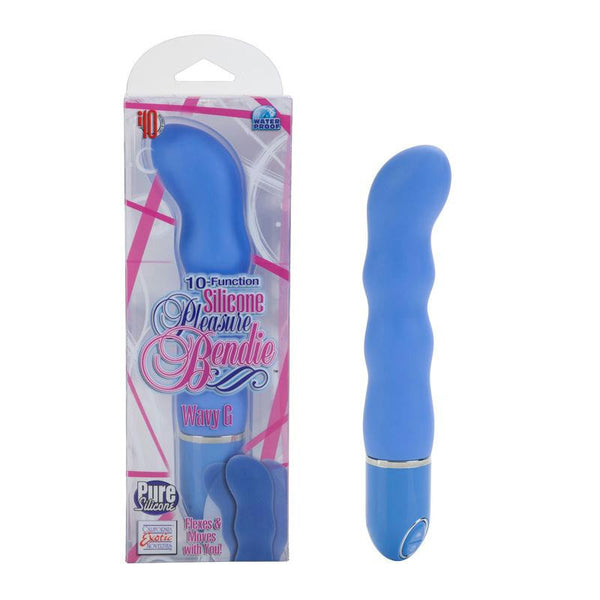 Silicone Pleasure Bendie Wavy G - Blue 10-Function
