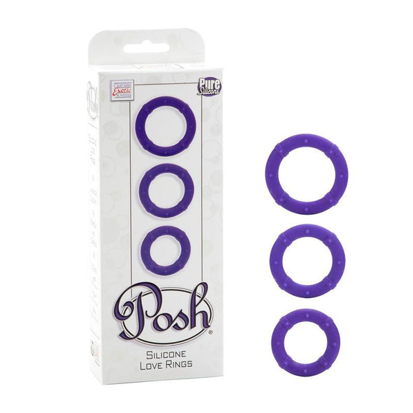 Posh Silicone Love Rings - Purple