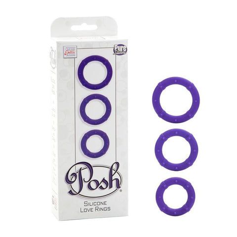 Posh Silicone Love Rings - Purple