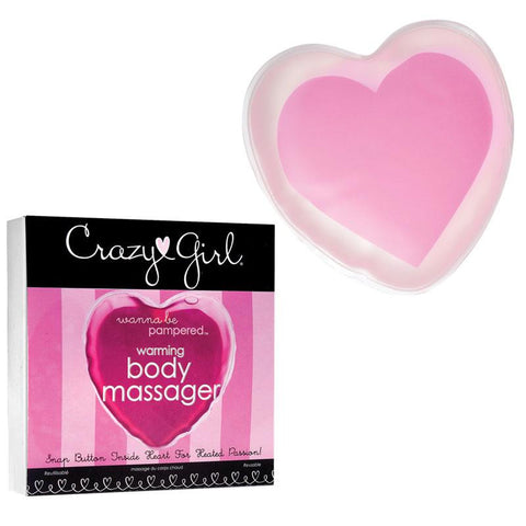 Crazy Girl Wanna Be Pampered Warming Heart Body Massager, 5in., Pink, Boxed
