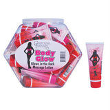 Body Glow Glow In The Dark Massage Lotion Assorted 0.5oz Tubes (Bowl of 36)
