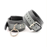 Grey Leather Wrist Restraints