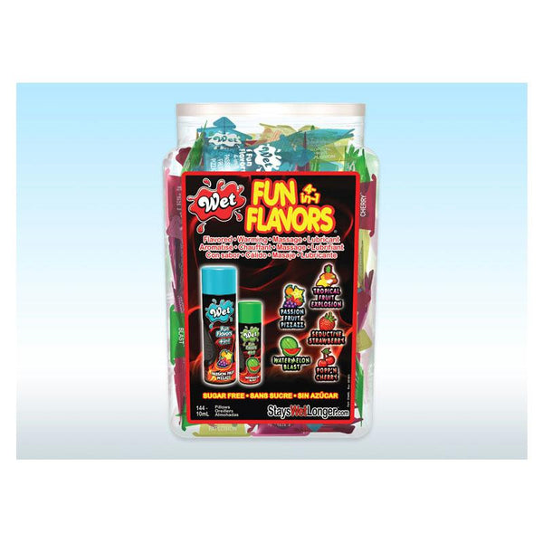 Wet Fun Flavors 10ml Pillow (144pc. asst.-Free Bowl Display)