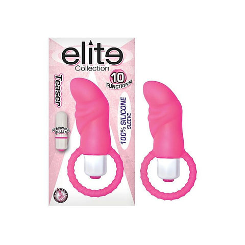 Elite Collection Teaser Multispeed Waterproof G Spot Mini Finger Vibe (Pink)