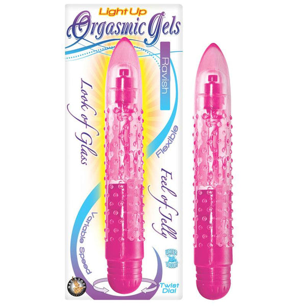 Orgasmic Gels Light Up Ravish Multispeed Waterproof Vibe (Pink)