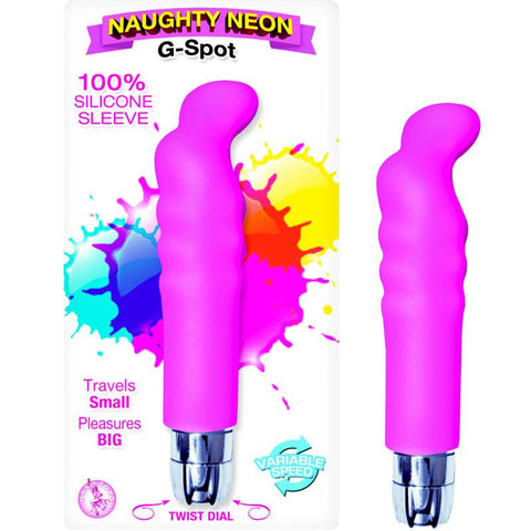 Naughty Neon 5in. Multispeed Waterproof G Spot Vibe (Pink)