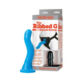 Vac-U-Lock Platinum - The Ribbed G - With Supreme Harness Blue