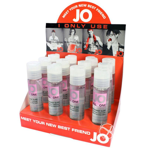 JO Massage Glide Strawberry 1oz (Display of 12)