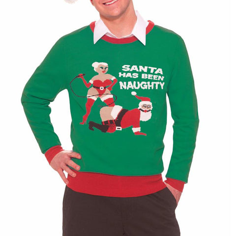 Xmas Sweater Naughty Santa L-XL