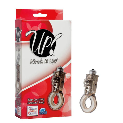 Up! Hook It Up! Top Loading Beaded Ring - Smoke