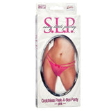 Sexy Little Panty Collection Crotchless Peek-A-Boo Panty - M/L - Pink